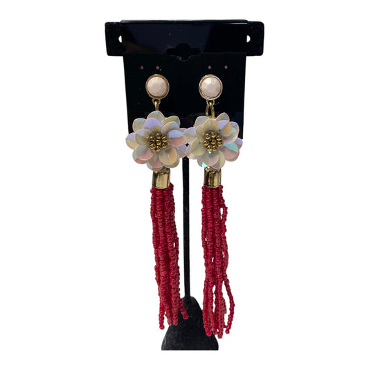 Earrings Dangle/Drop  In Red
