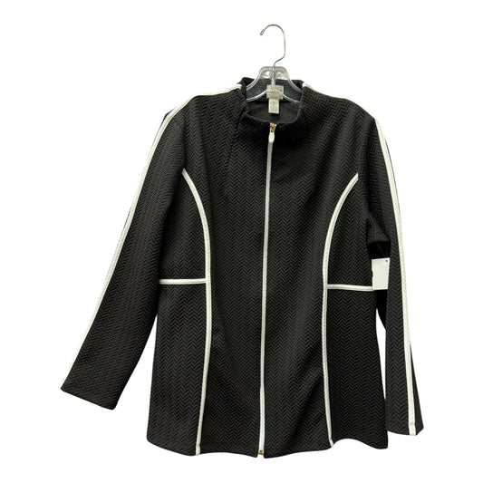 Athletic Jacket By Chicos In Black, Size:L