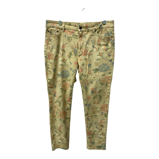 Jeans Straight By Lauren By Ralph Lauren In Tan, Size:12