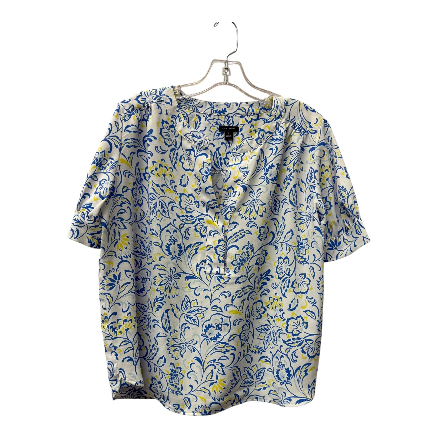 Top Ss By Ann Taylor In Blue & White, Size:Sp