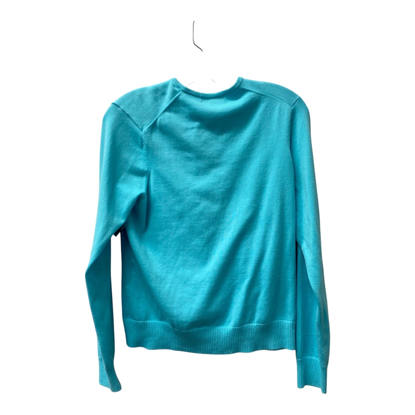 Sweater Cardigan By Lands End In Teal, Size:S