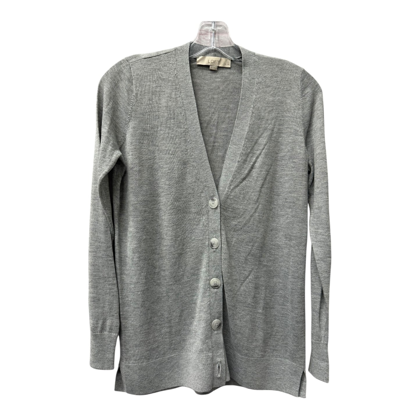 Cardigan By Loft In Grey, Size:Sp
