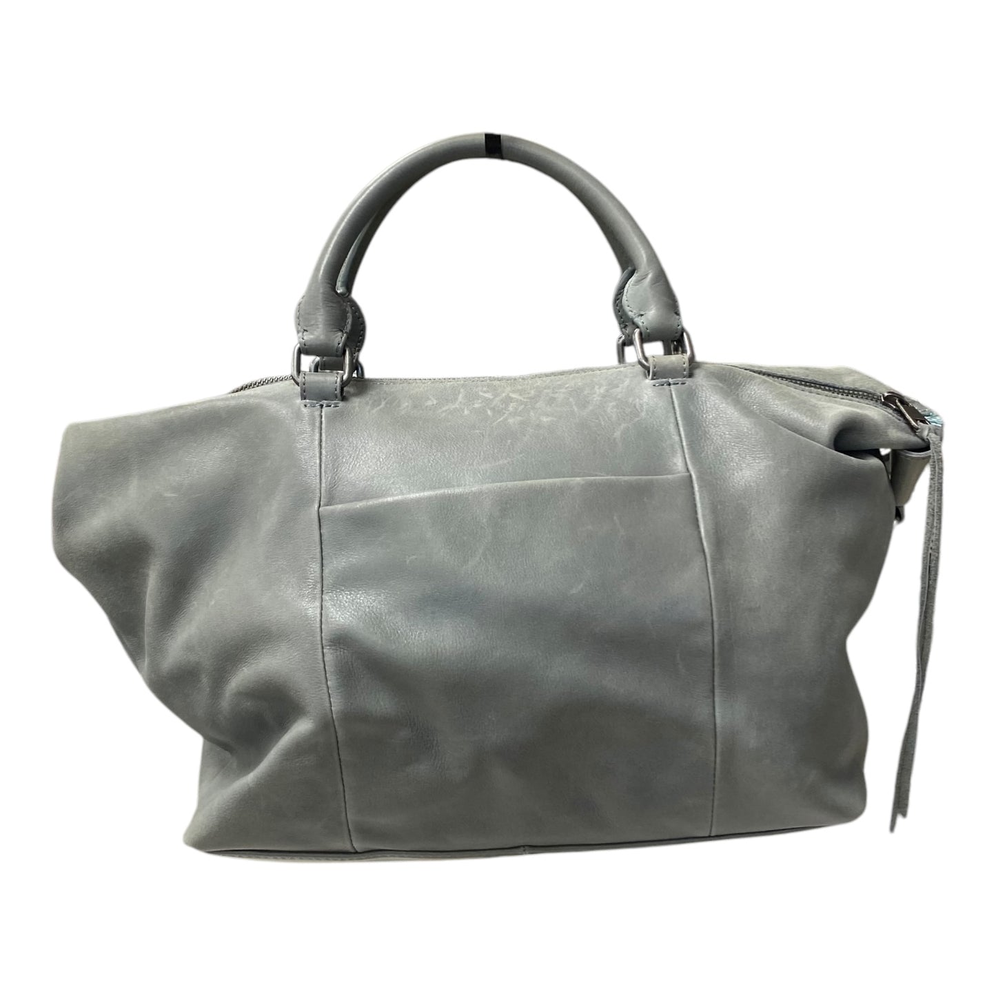 HANDBAG LEATHER by THE SAK In GREY, Size: LARGE as is