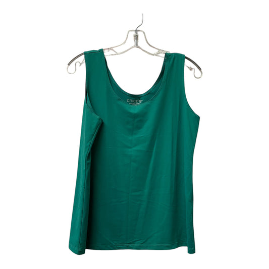 Top Sleeveless By Chicos In Green, Size:L