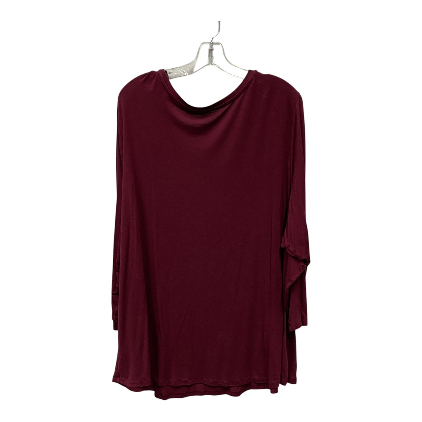 Top Ls By Ana In Maroon, Size:3X