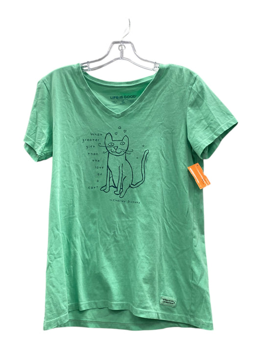 Athletic Top Ss By Life Is Good In Green, Size:S