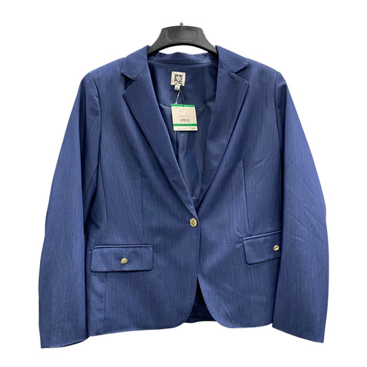 Blazer By Anne Klein In Blue, Size:L
