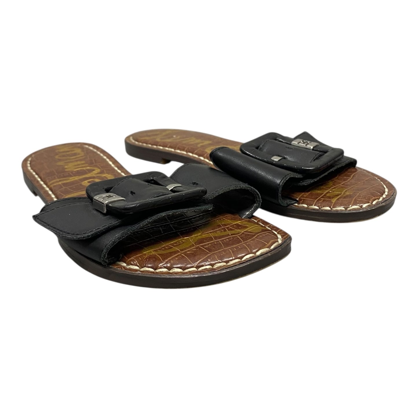 Sandals Flats By Sam Edelman In Black, Size:7.5