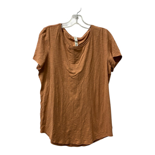 Athletic Top Ss By Lululemon In Brown, Size:M