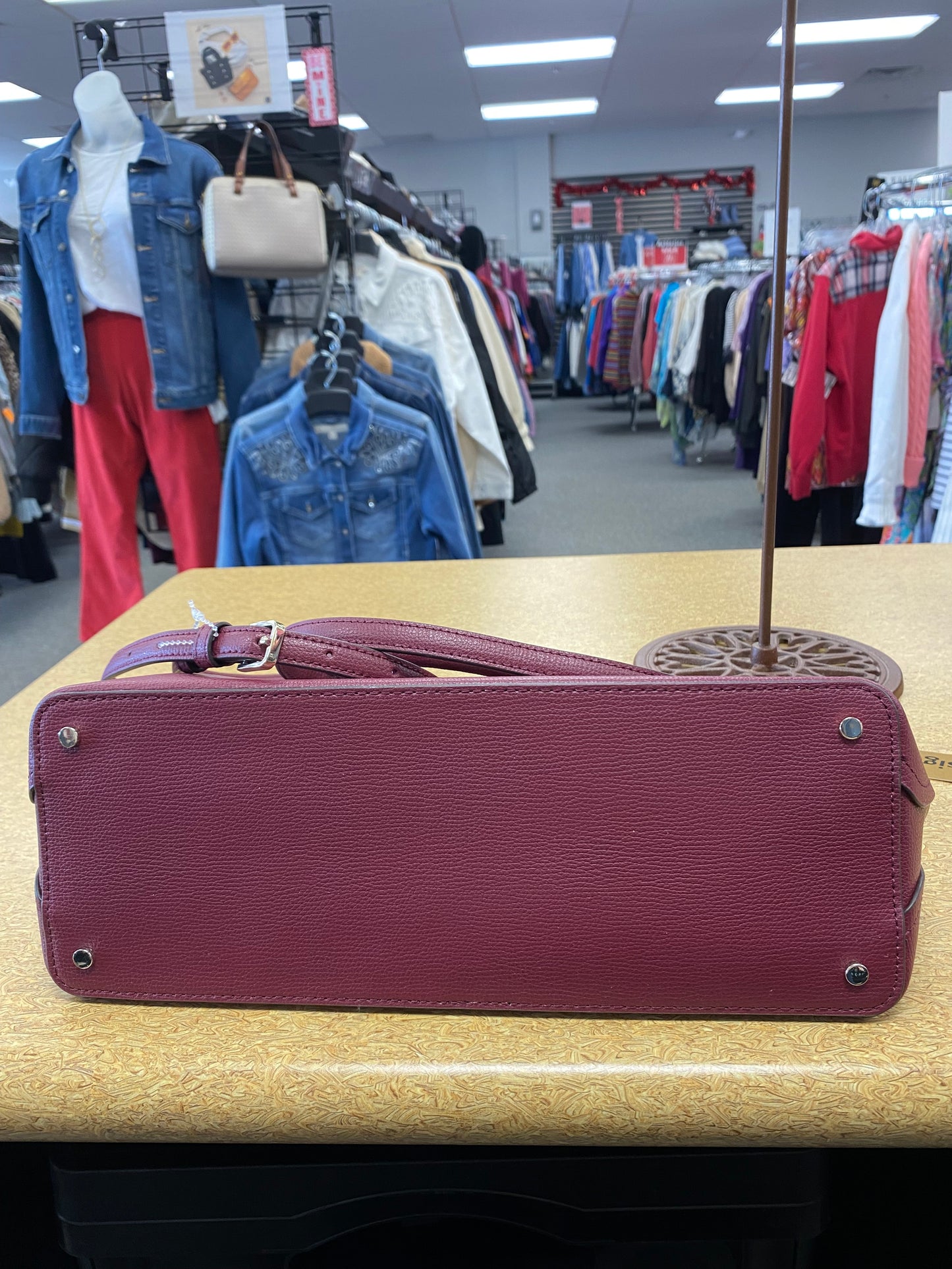 Handbag Designer By Kate Spade In Maroon, Size:Large