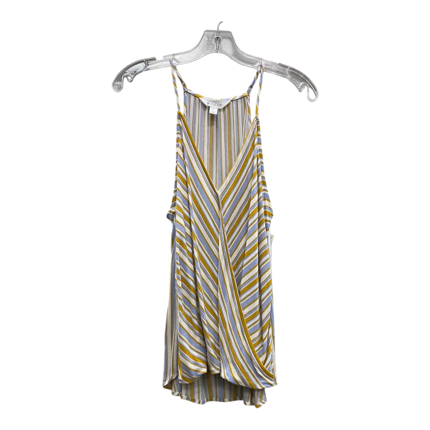 Top Sleeveless By Market & Spruce In Blue & Yellow, Size:L