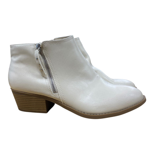 Boots Ankle Heels By Arizona In Cream, Size:11