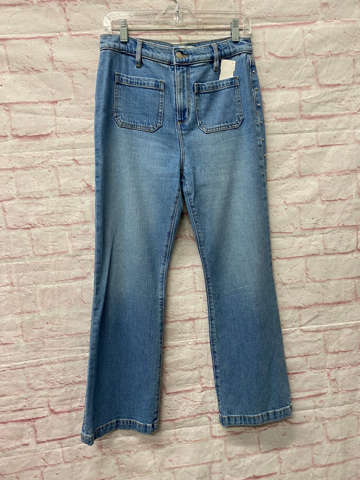 Jeans Flared By Loft In Blue Denim, Size: 0