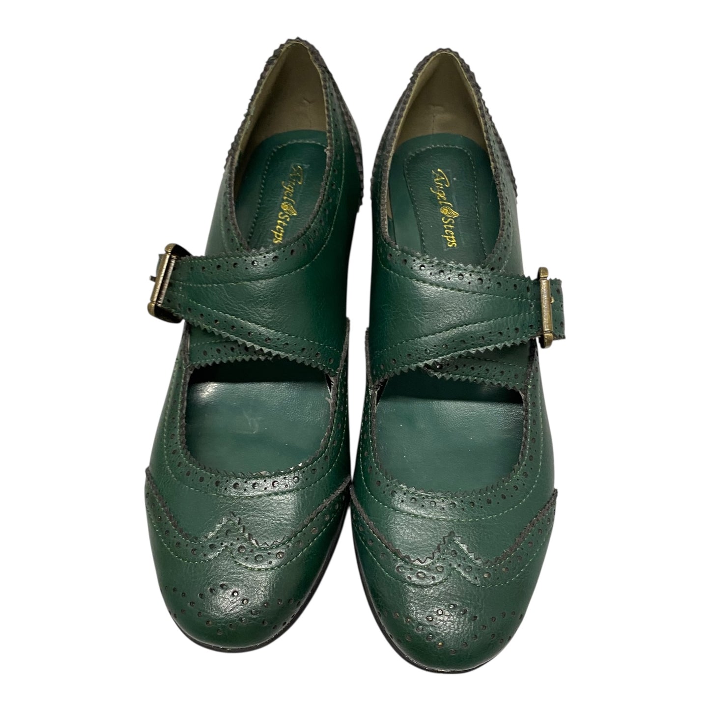 Shoes wedge By Angel step In Green, Size:10.5