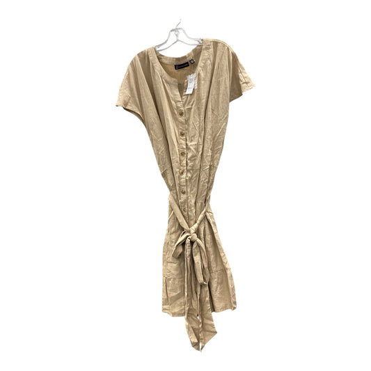 Dress Casual Midi By New York And Co In Cream, Size:1X