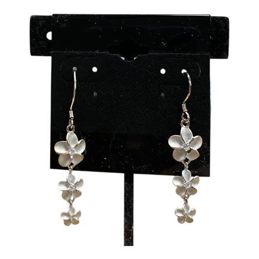 Earrings Sterling Silver In Floral Print