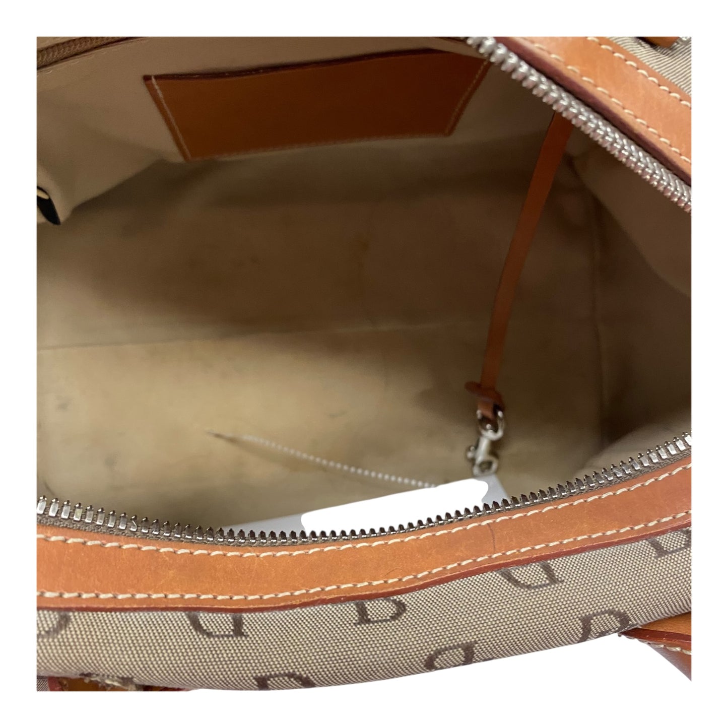 Handbag Designer By Dooney And Bourke In Tan, Size:Large