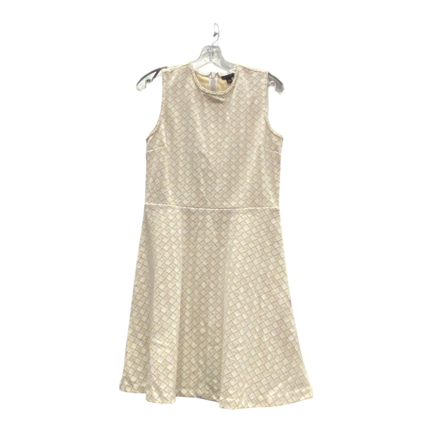 Dress Casual Short By Ann Taylor In Tan & Yellow, Size:8