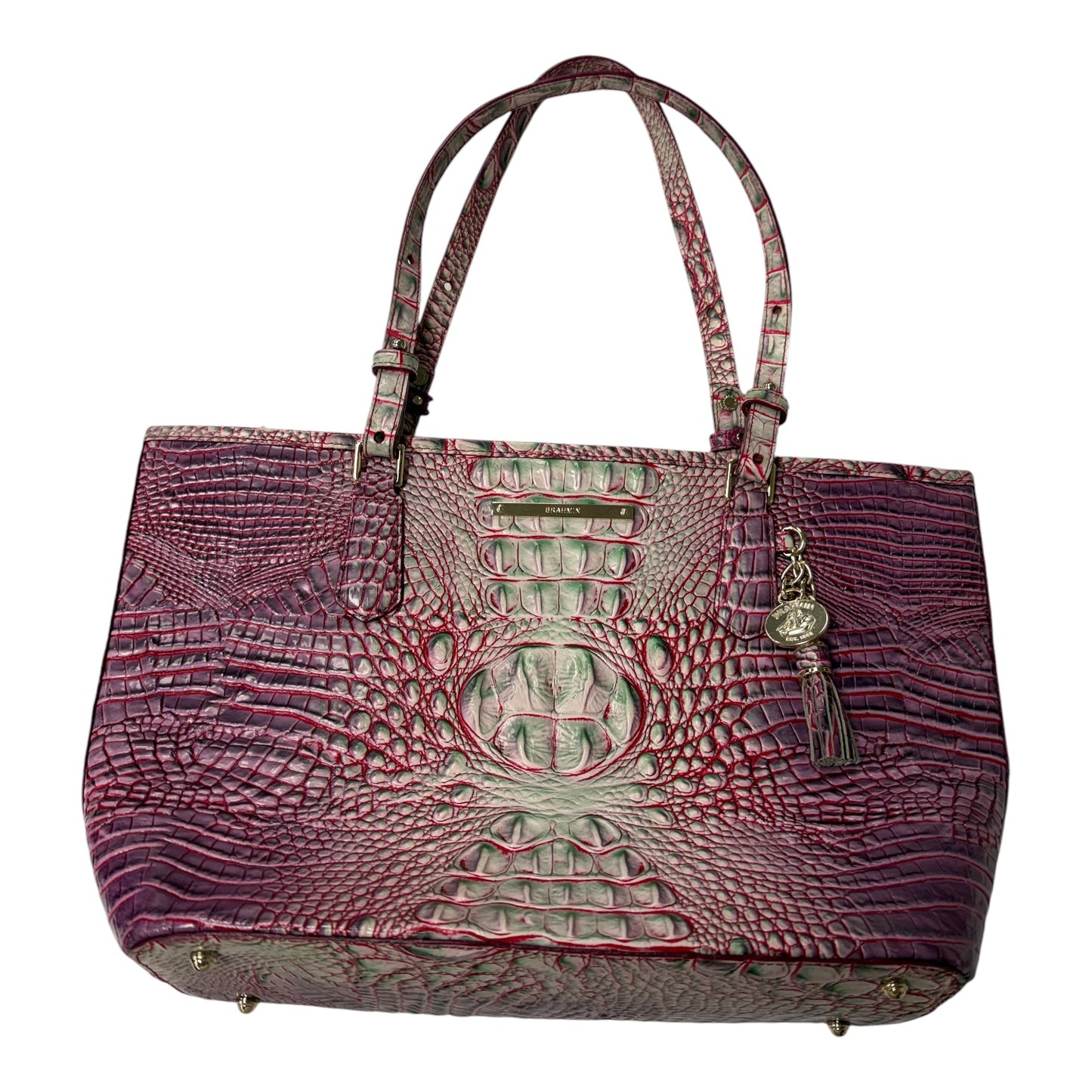 Handbag Designer By Brahmin In Purple, Size:Large