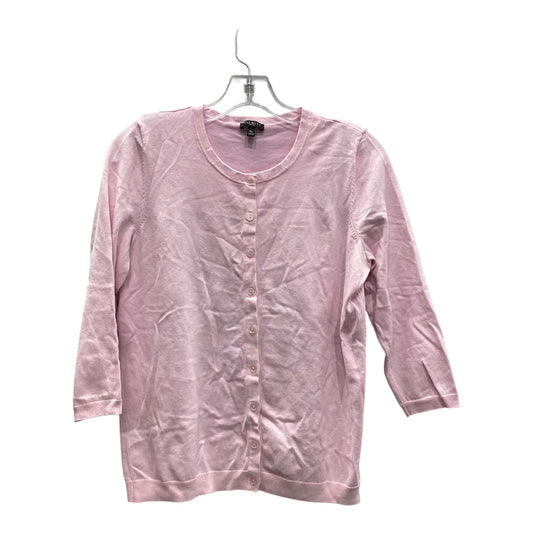 Sweater Cardigan By Talbots In Pink, Size:Mp