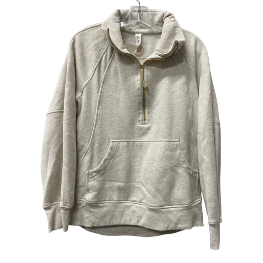 Athletic Sweatshirt Collar By Lululemon In Ivory, Size:S