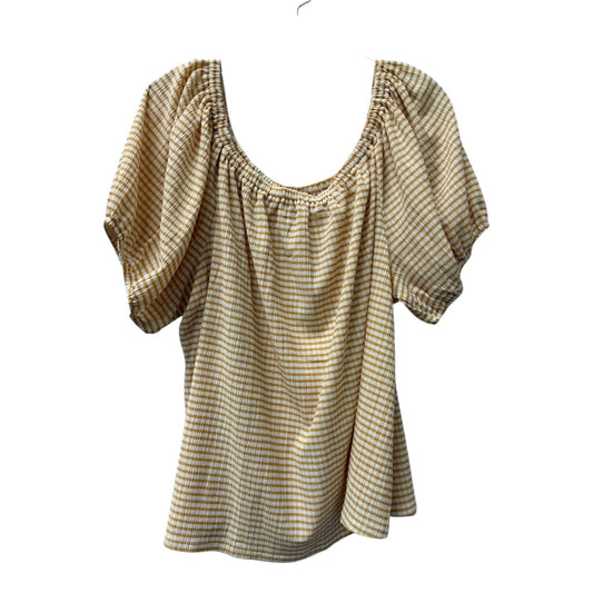 Top Ss By Lane Bryant In Orange & White, Size:3X