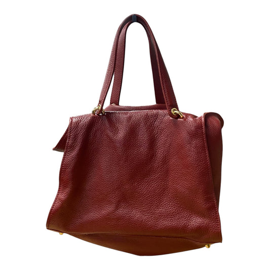 Handbag Leather By Laura di Maggie In Red, Size:Medium