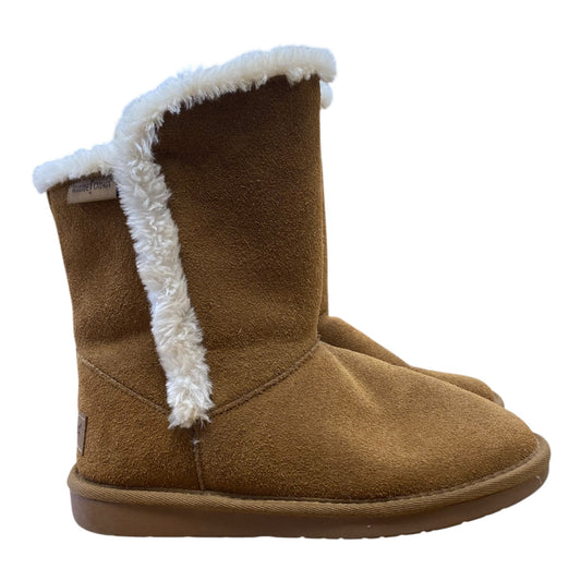 Boots Snow By Minnetonka In Brown, Size:6