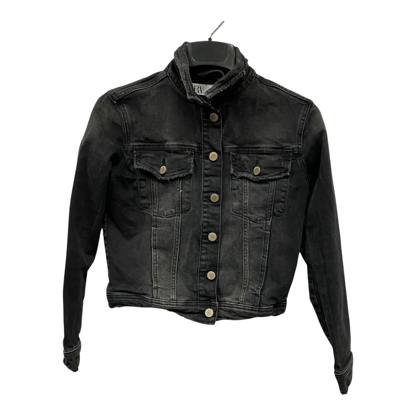 Jacket Denim By Zara In Black, Size:M