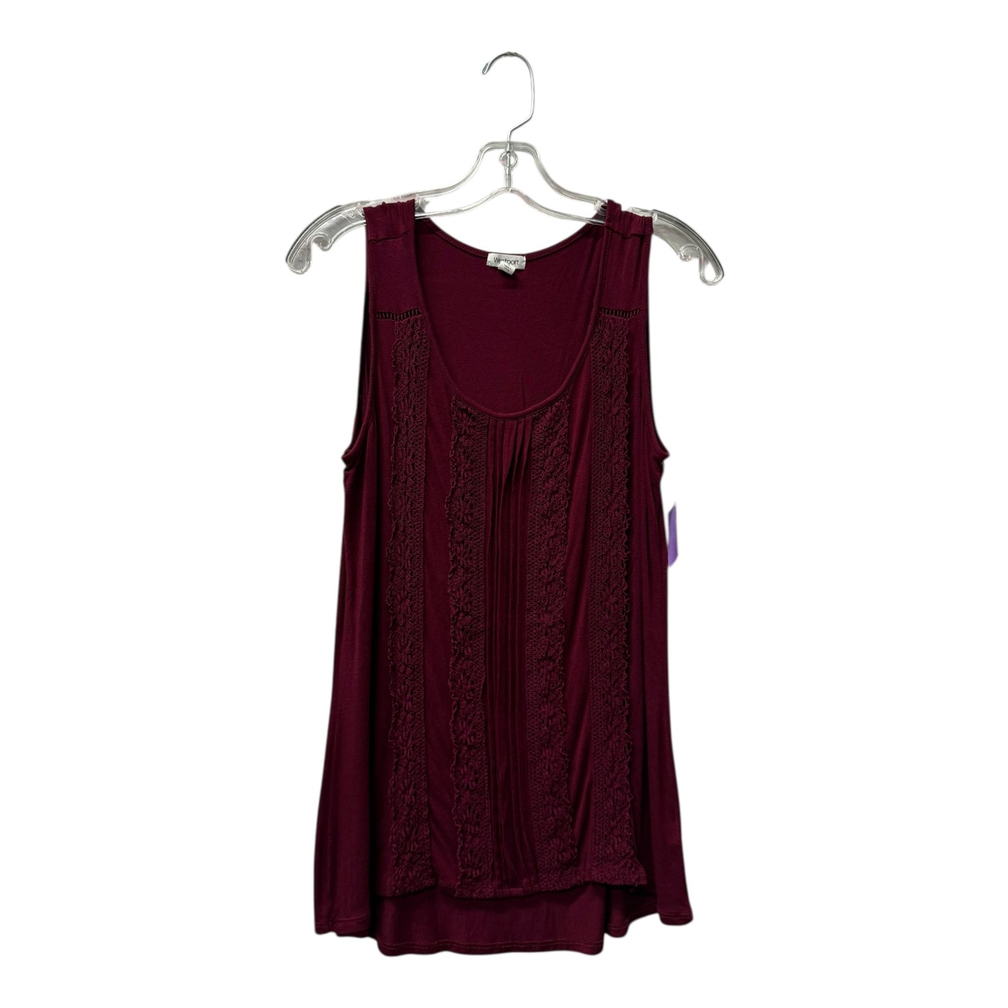 Top Sleeveless By Westport In Maroon, Size:S
