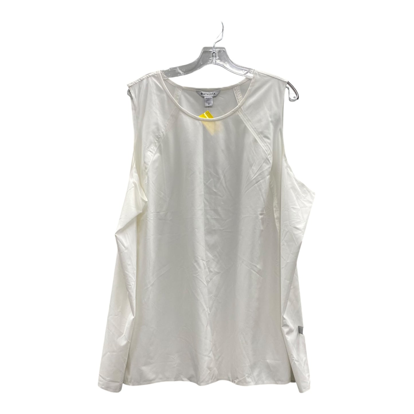 Athletic Tank Top By Athleta In White, Size:3X