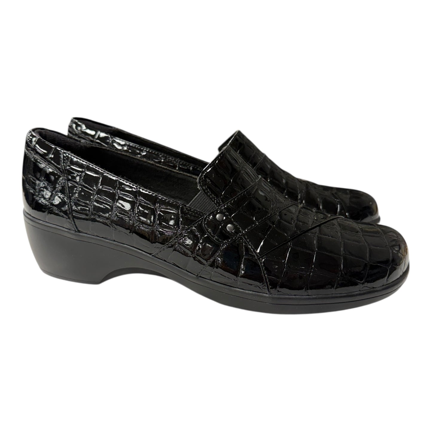 Shoes Flats By Clarks In Black, Size:12