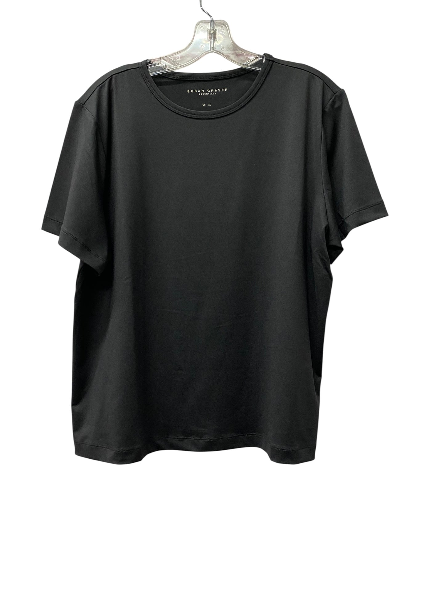 Top Ss Basic By Susan Graver In Black, Size:Xl
