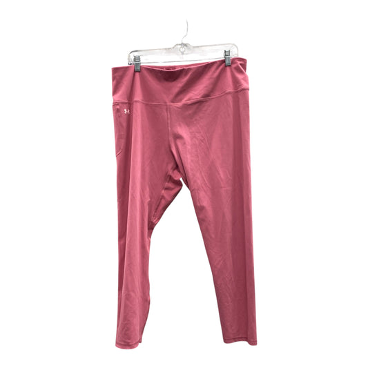 Athletic Leggings By Under Armour In Pink, Size:2X