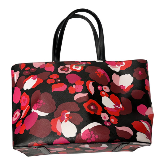 Handbag Designer By Kate Spade In Black & Pink, Size:Large