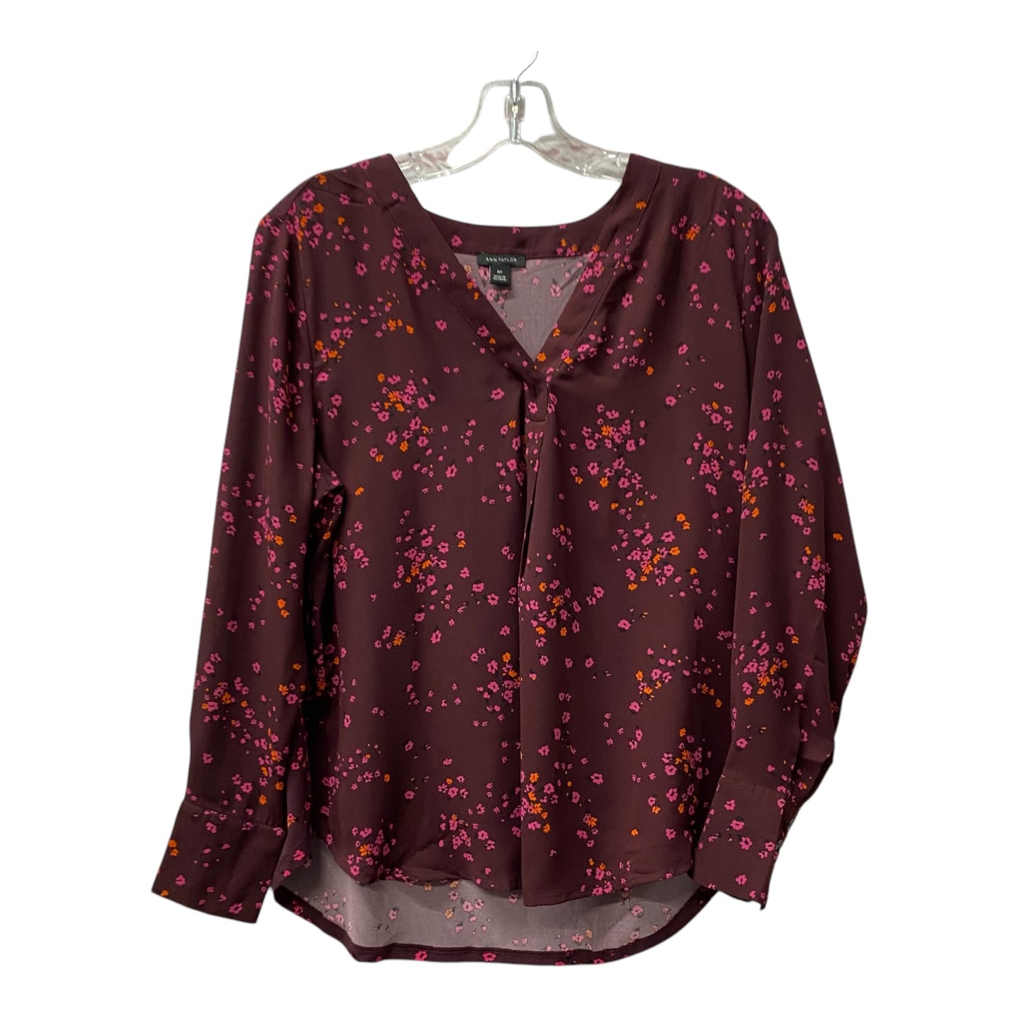 Top Ls By Ann Taylor In Maroon, Size:Mp