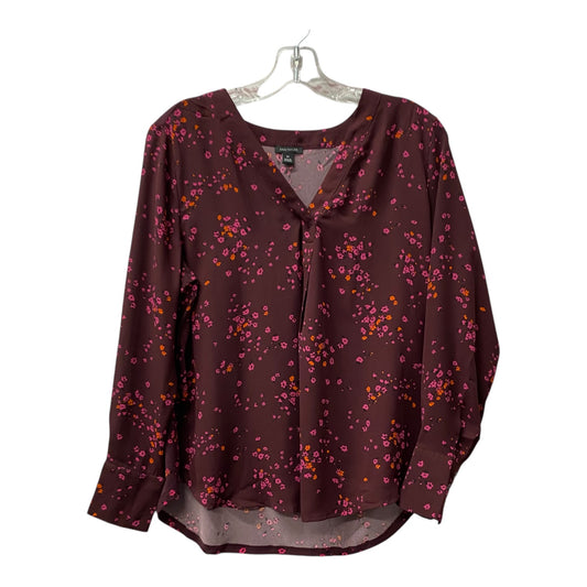 Top Ls By Ann Taylor In Maroon, Size:Mp