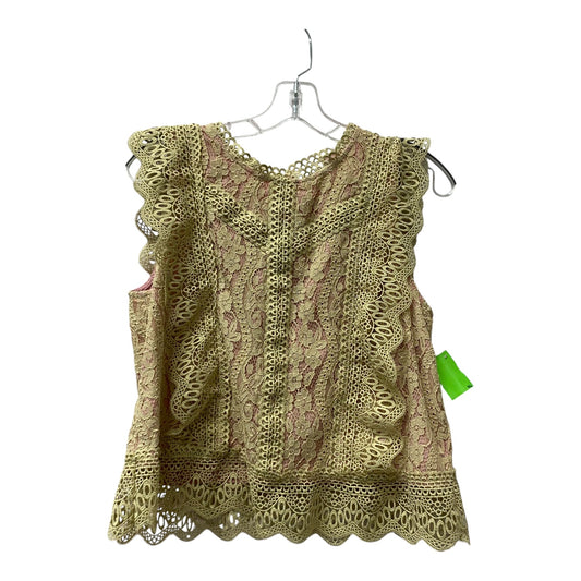 Top Sleeveless By Eri + Ali In Pink & Tan, Size:L