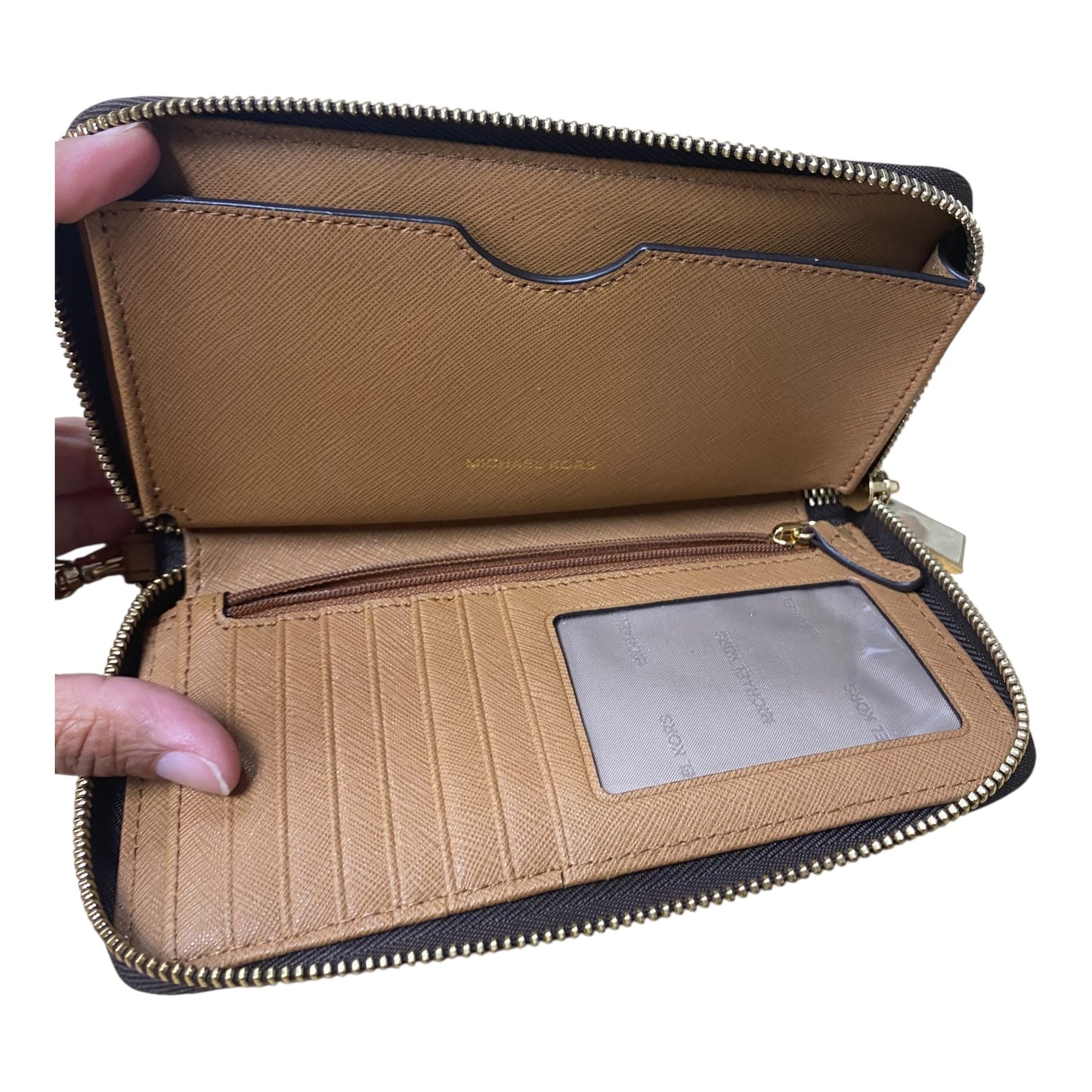 Wallet Designer By Michael Kors In Brown, Size:Small