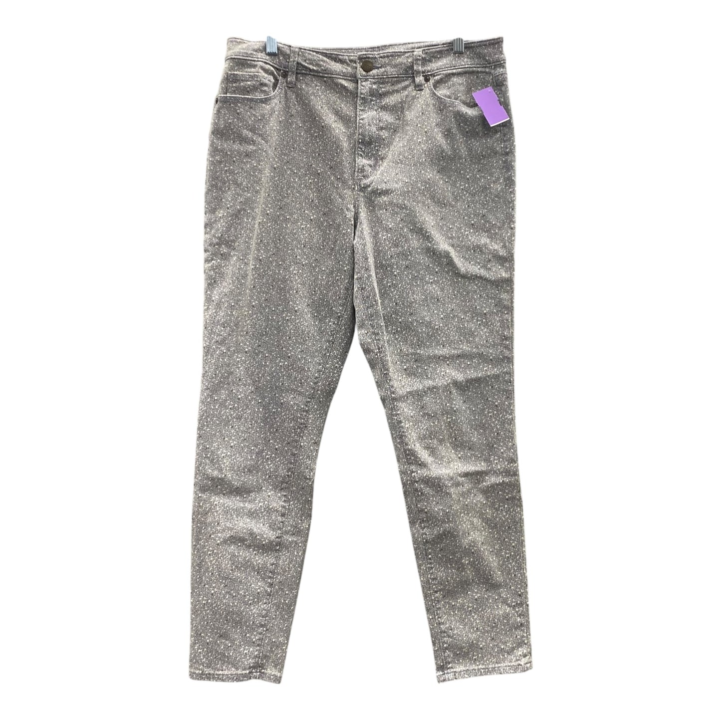 Jeans Straight By Loft In Blue & White, Size:12