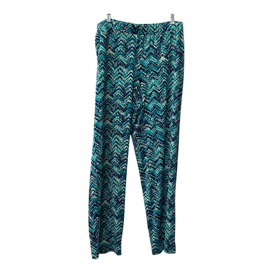 Pants Lounge By Coral Bay In Blue & Green, Size:16