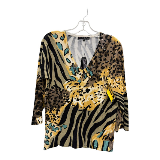 Top Ls By Cme In Brown & Green, Size:Xl