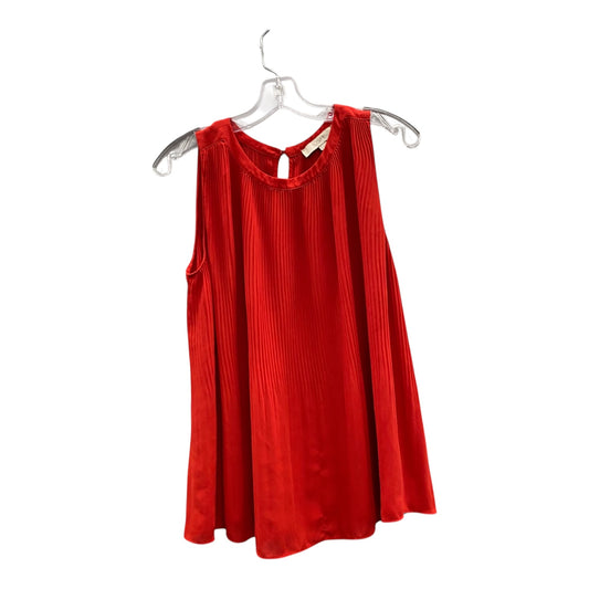 Top Sleeveless By Loft In Red, Size:M