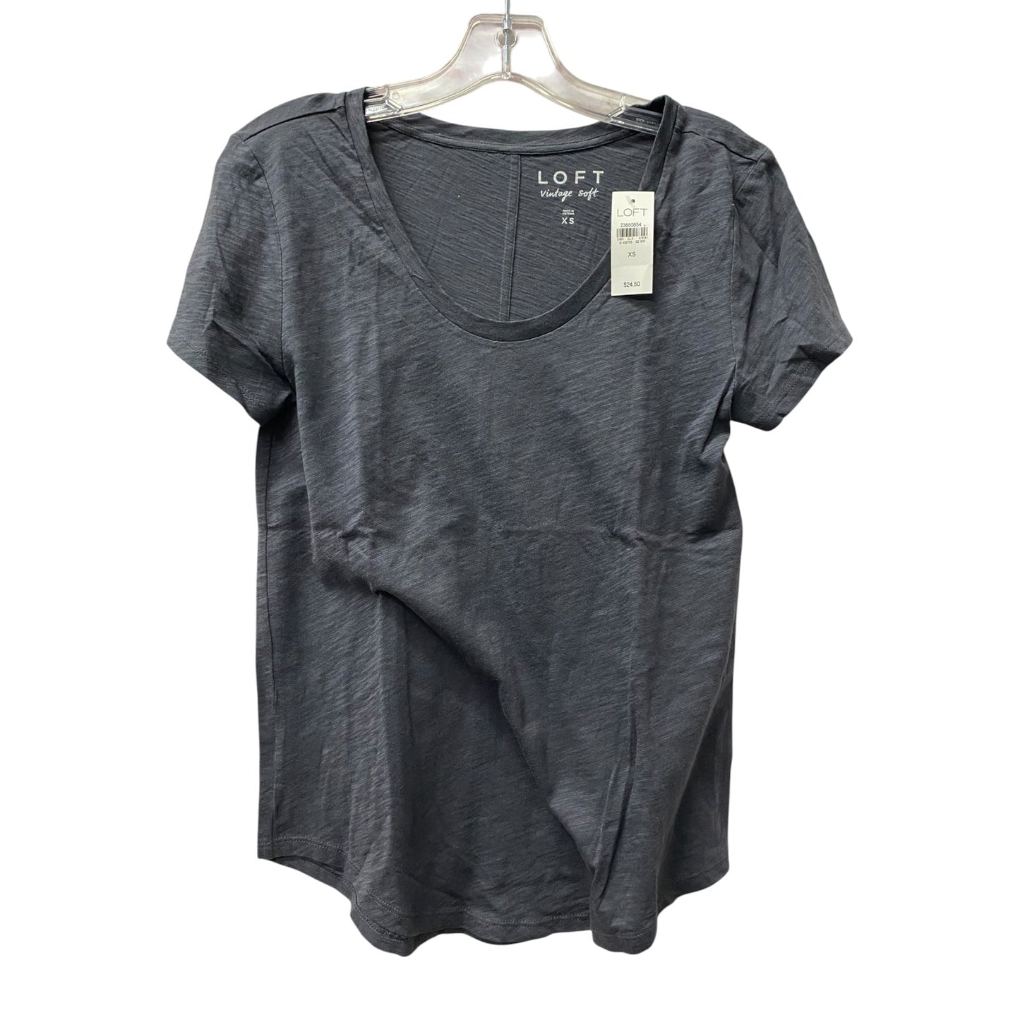 Top Ss Basic By Loft In Grey, Size:Xs