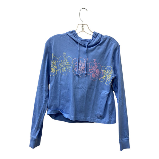 Athletic Top Ls Hoodie By Life Is Good In Blue, Size:Xs