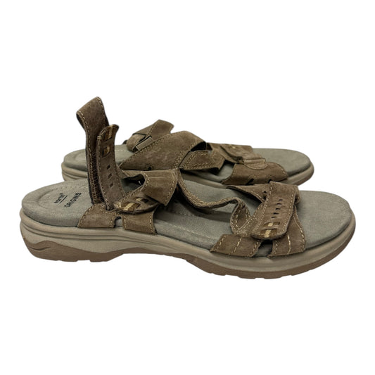 Sandals Flats By Earth In Taupe, Size:9.5