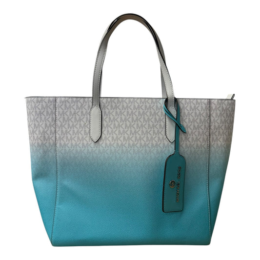 Handbag Designer By Michael Kors In Blue & White, Size:Large