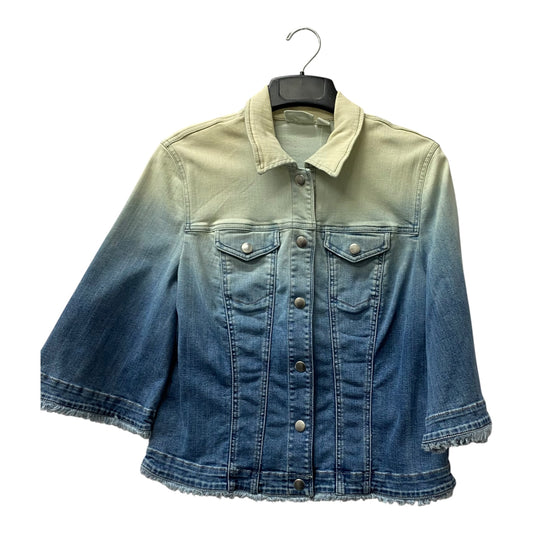 Jacket Denim By Chicos In Blue, Size:L