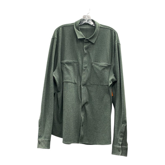 Athletic Top Ls Collar By Lululemon In Green, Size:1X