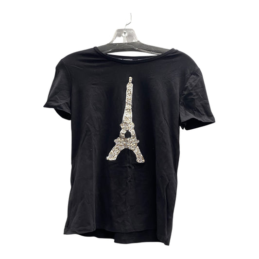 Top Ss Designer By Karl Lagerfeld In Black, Size:Xxs